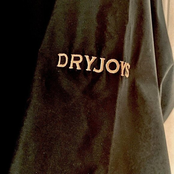 Dryjoys Footjoys Mens LG 1/2 Zip Snap Kangaroo Pocket Black Tan S/S Wind Shirt - Picture 5 of 16